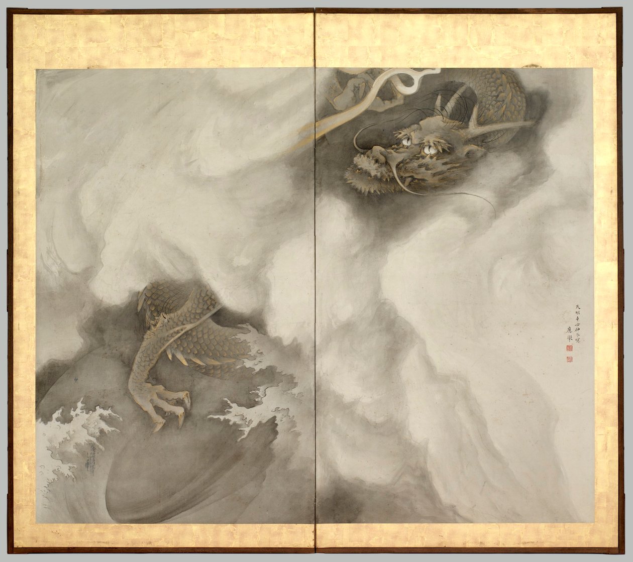 Tijger en draak: Draak door Maruyama Okyo