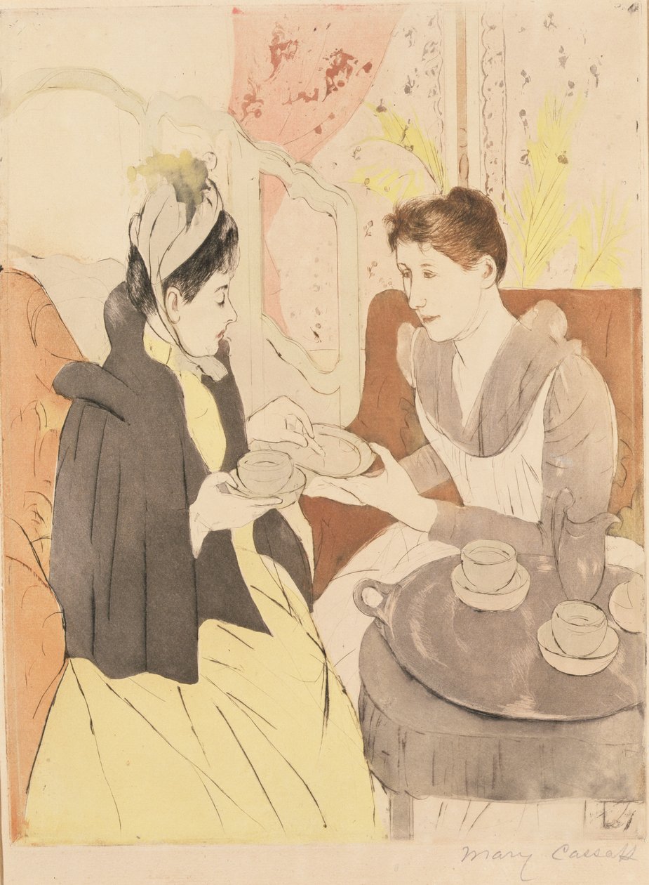 Middag Thee Feest, 1891 door Mary Cassatt