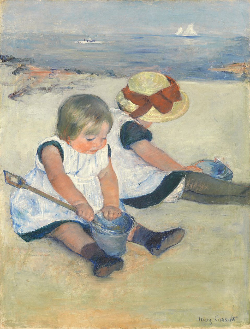 Kinderen Spelen op het Strand, 1884 door Mary Cassatt