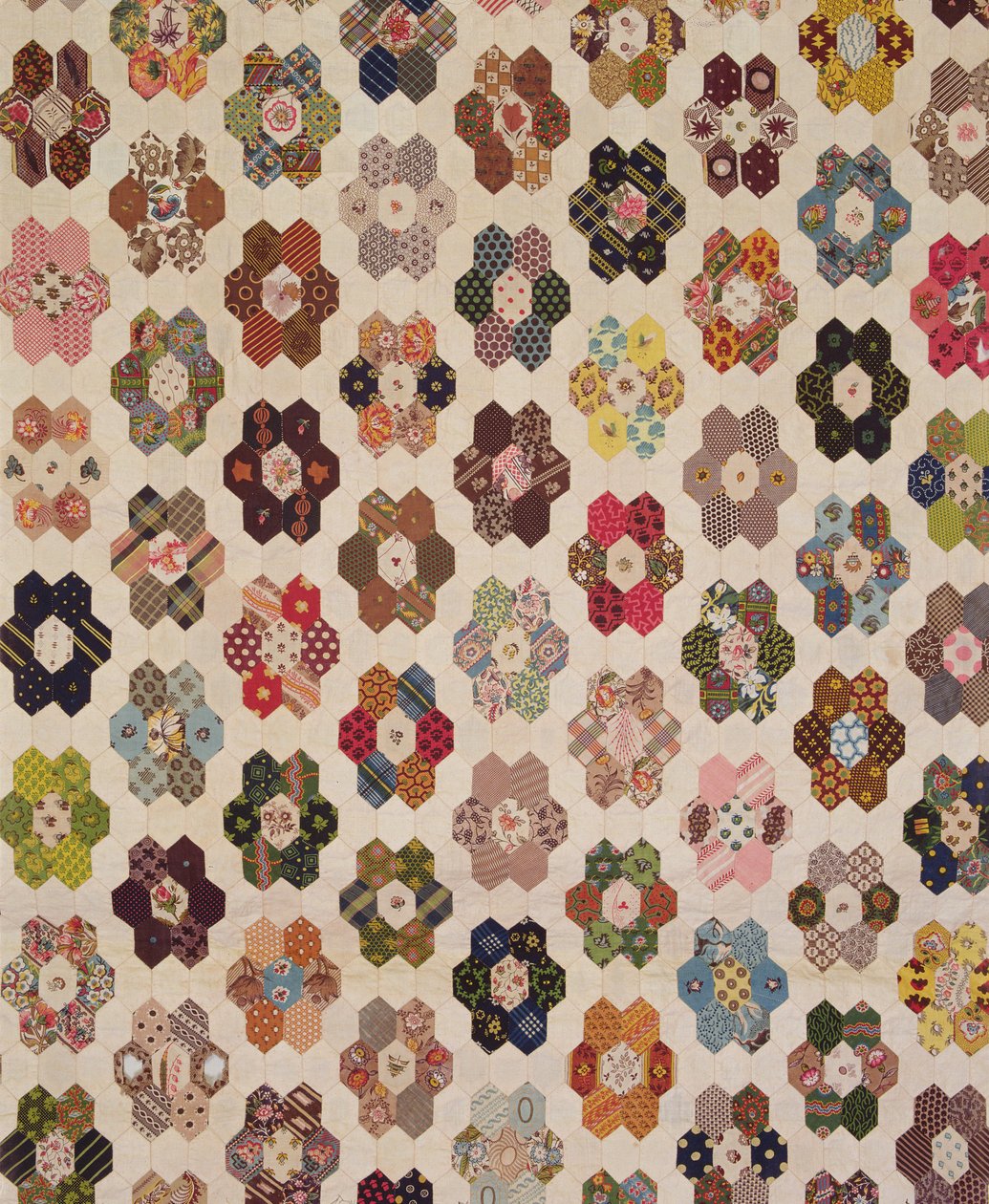 Detail van een lappendeken door Mary Butler