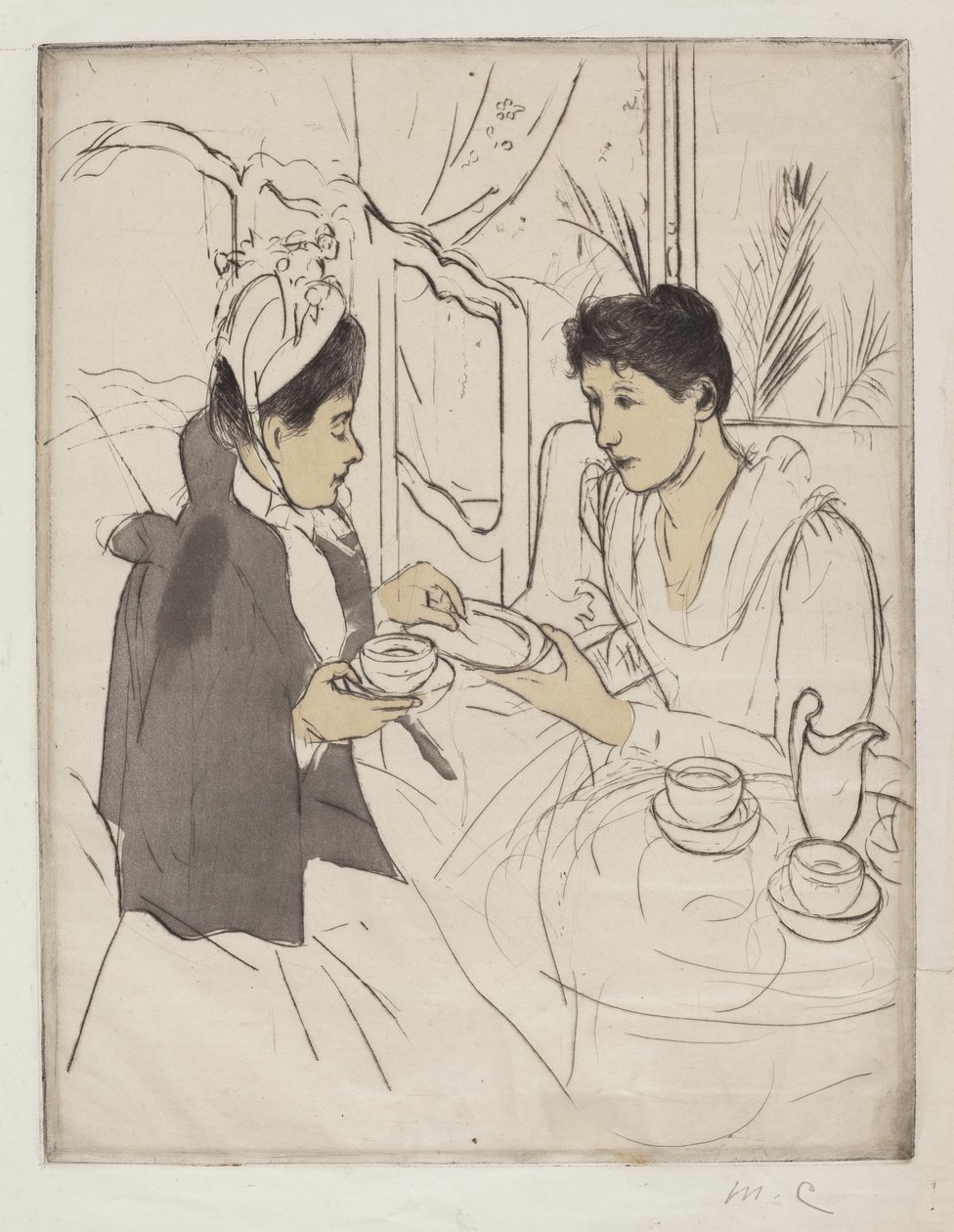 Theekransje door Mary Cassatt