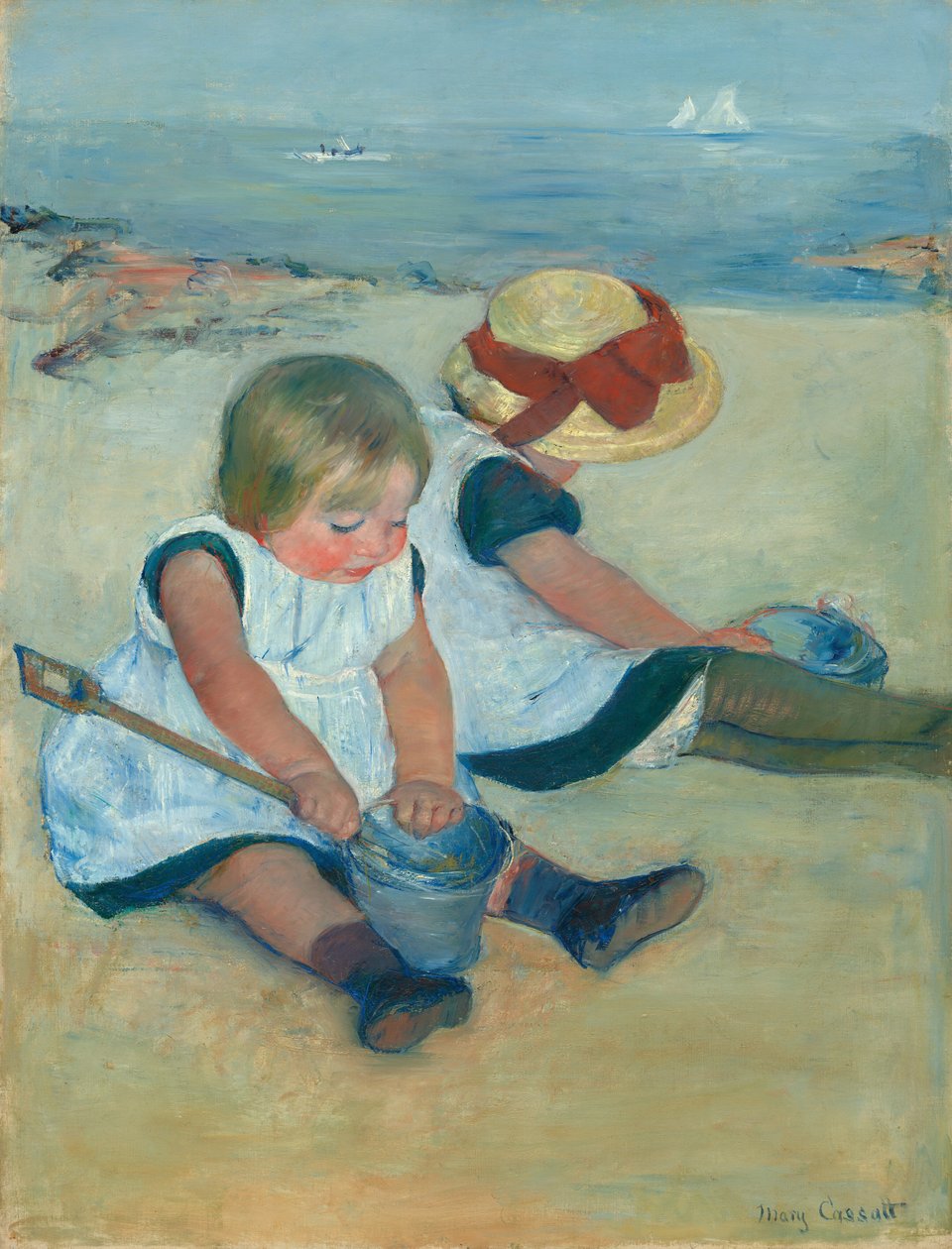 Kinderen Spelen op het Strand, 1884 door Mary Cassatt