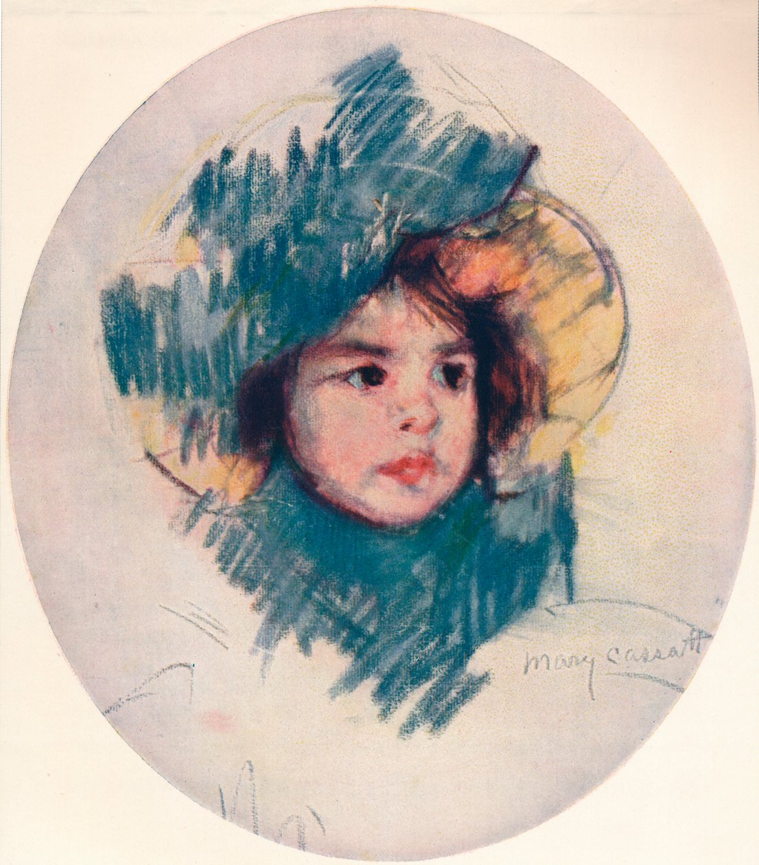 Kinderhoofd, ca. 1902, ca. 1932 door Mary Cassatt