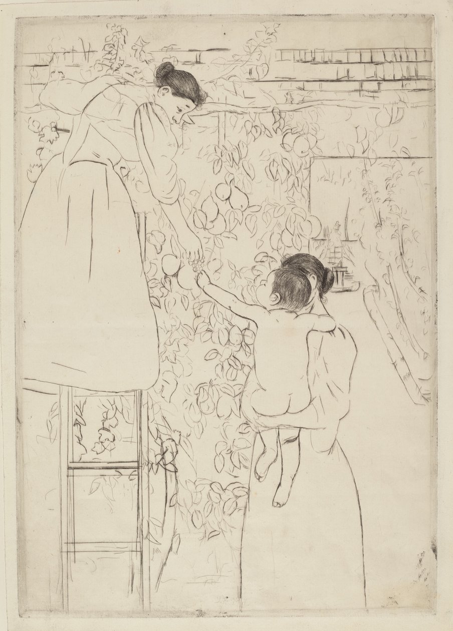 Fruit Plukken door Mary Cassatt