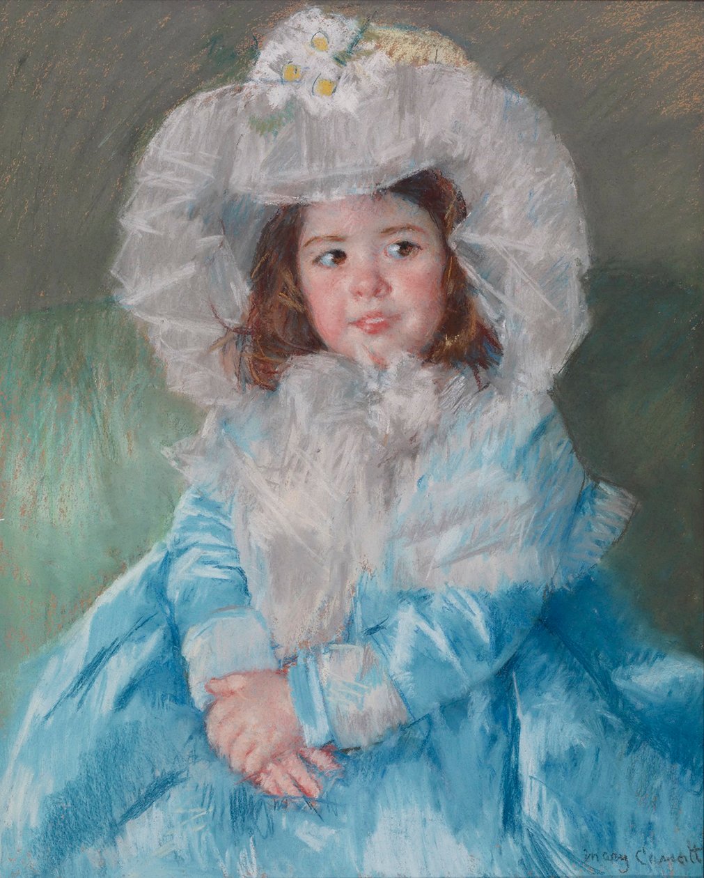 Margot Lefebre in blauw, 1902 door Mary Cassatt