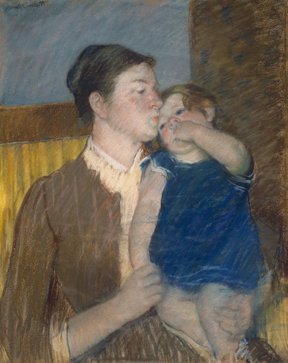 Moeders nachtzoen door Mary Cassatt