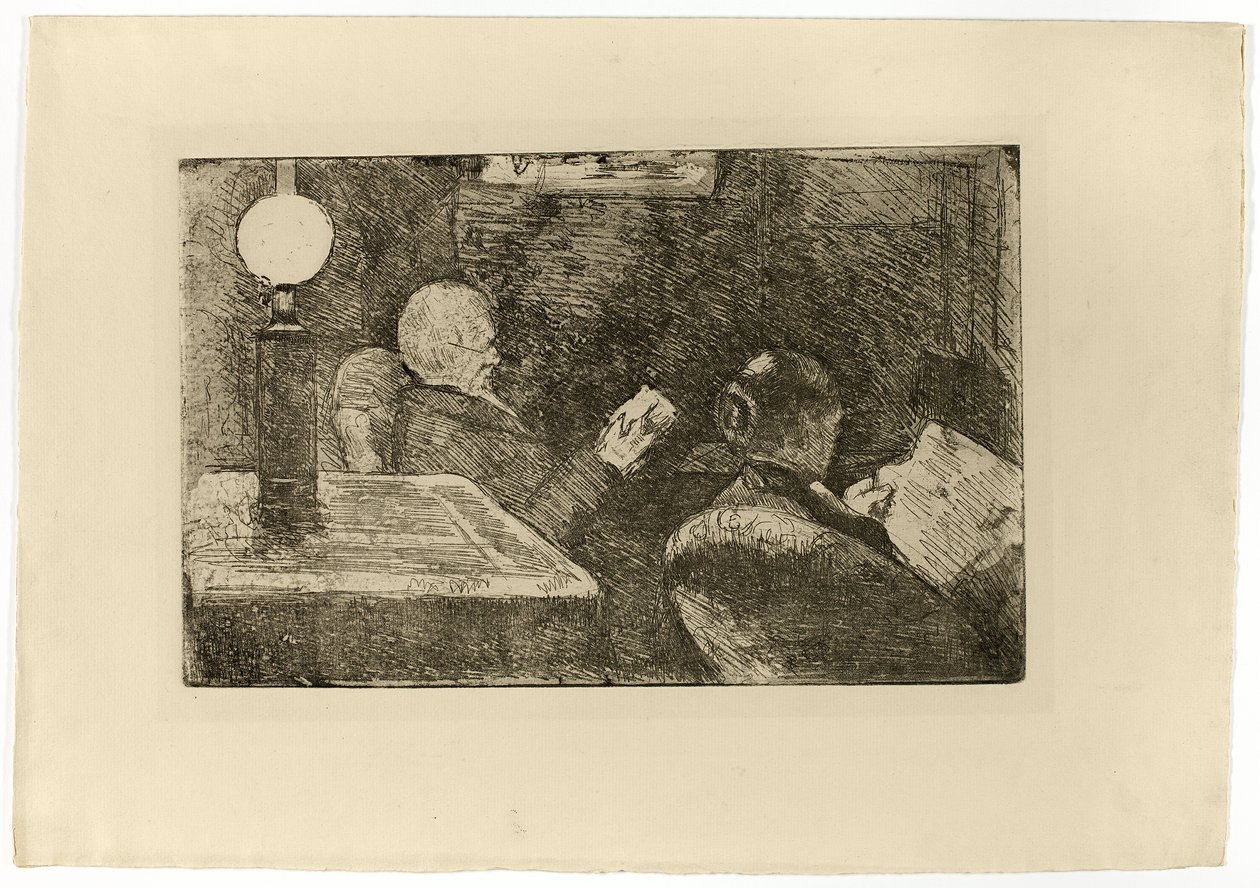 De heer en mevrouw Cassatt lezen door Mary Cassatt