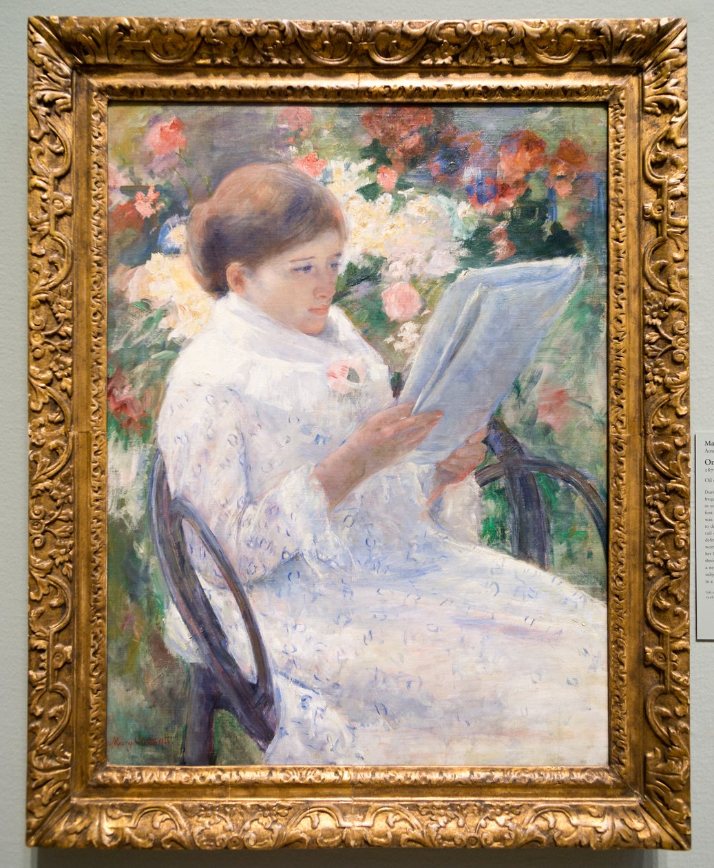 Op een balkon door Mary Cassatt