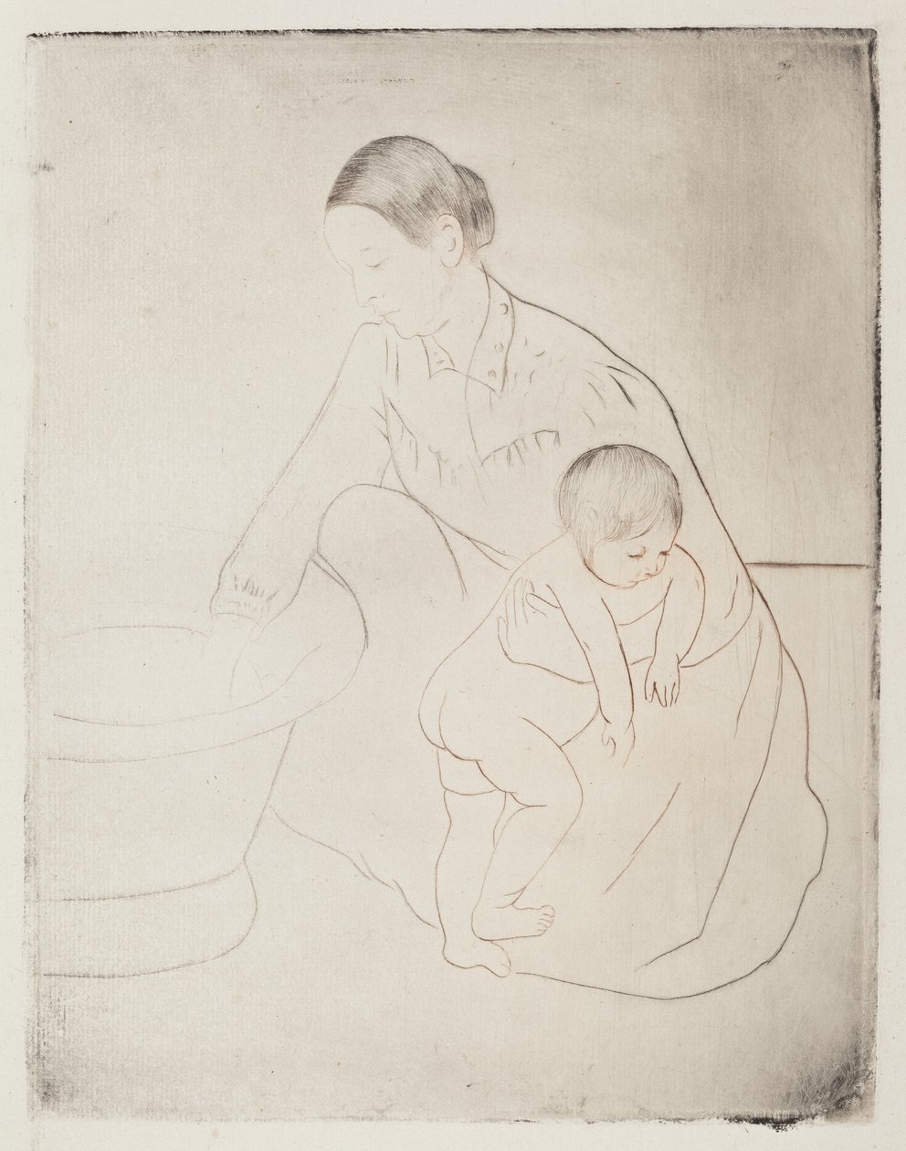 Het bad door Mary Cassatt
