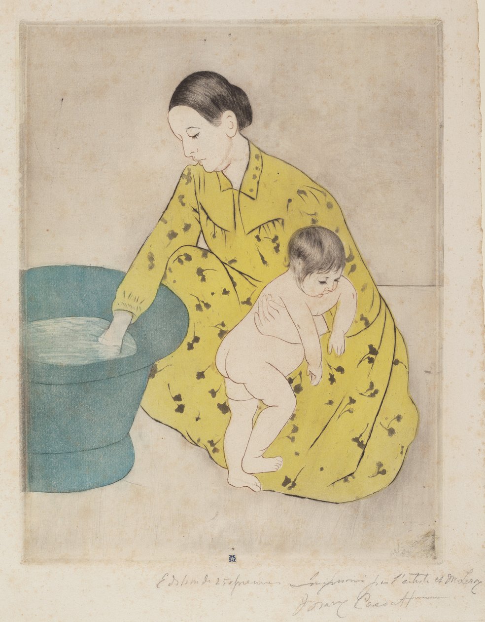 Het Bad, 1890-1891 door Mary Cassatt