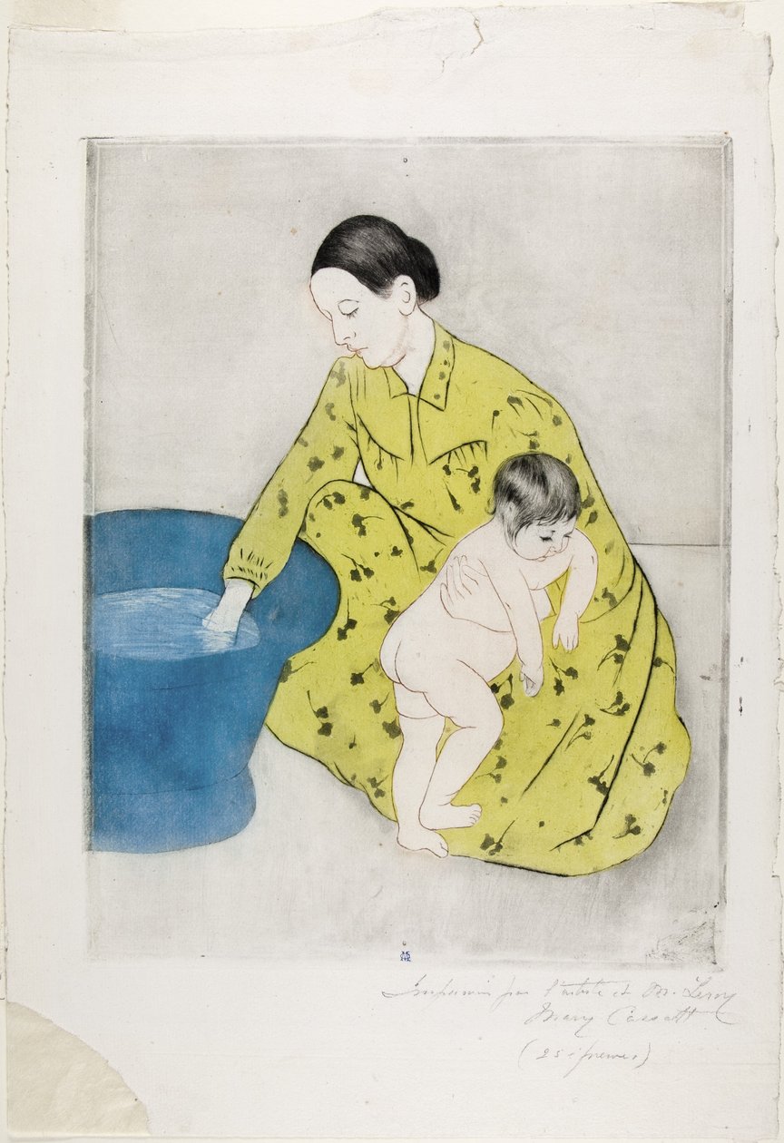 Het bad, 1890-91 door Mary Cassatt