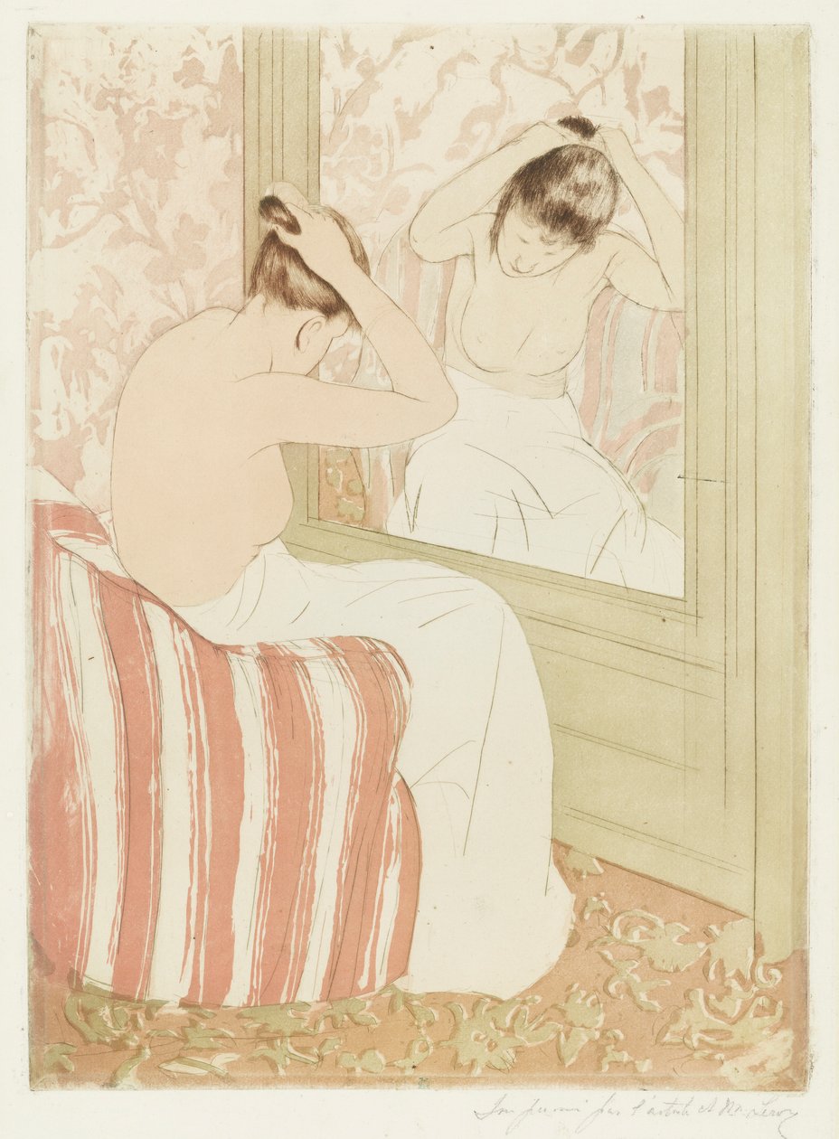 Het Kapsel door Mary Cassatt