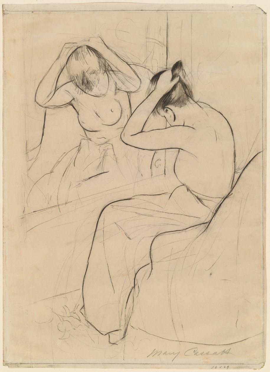 De Coiffure door Mary Cassatt