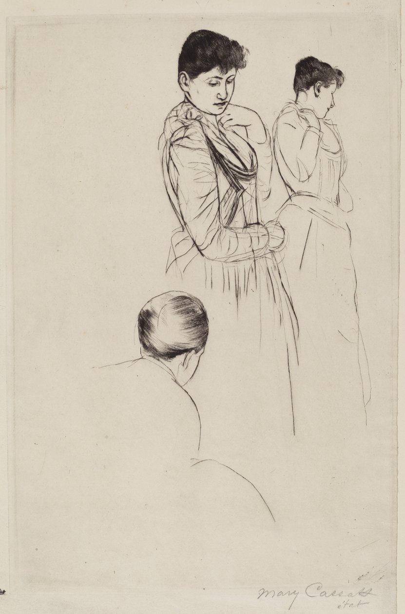 Het Passen door Mary Cassatt