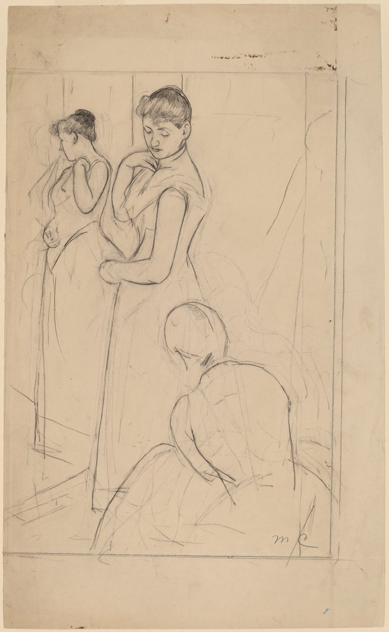 De passing (recto) door Mary Cassatt
