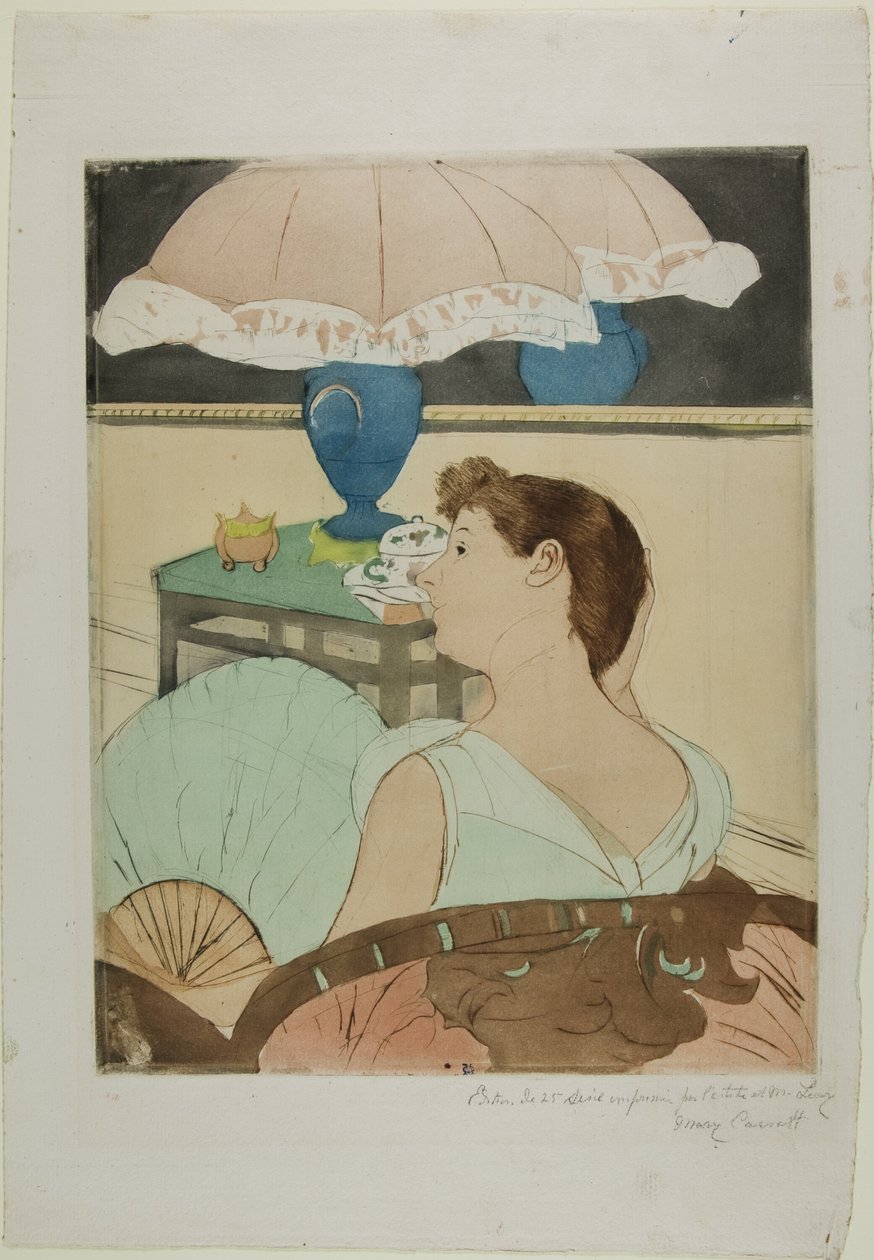 De lamp door Mary Cassatt