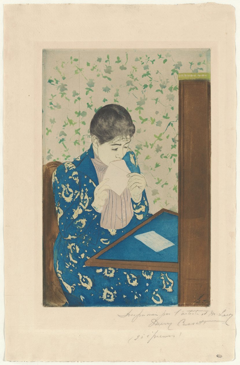 De Brief, 1890-1891 door Mary Cassatt