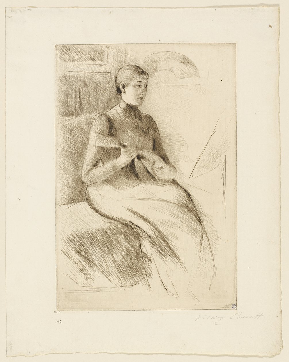 De mandolinespeler door Mary Cassatt