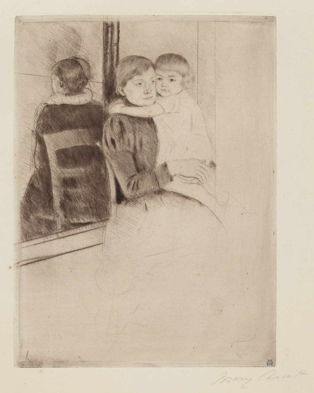 De Spiegel door Mary Cassatt