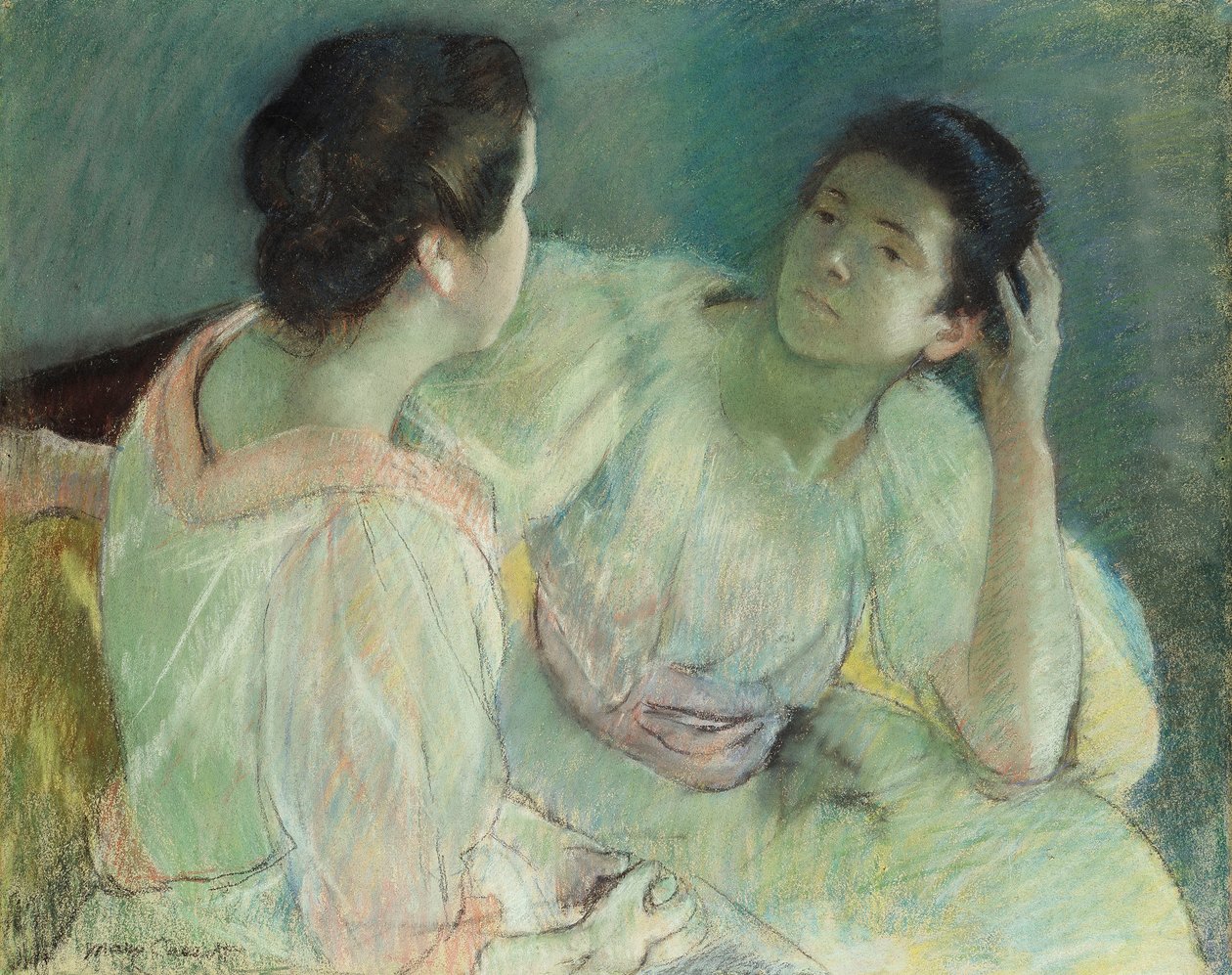 Het Gesprek door Mary Cassatt