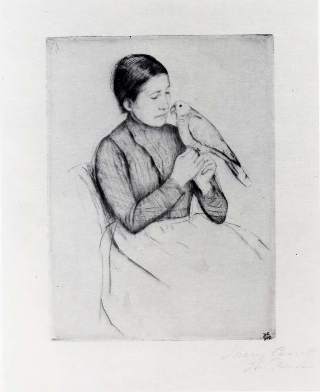 De Papegaai door Mary Stevenson Cassatt