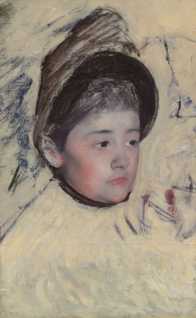 Vrouw met hoed, ca. 1889 door Mary Cassatt