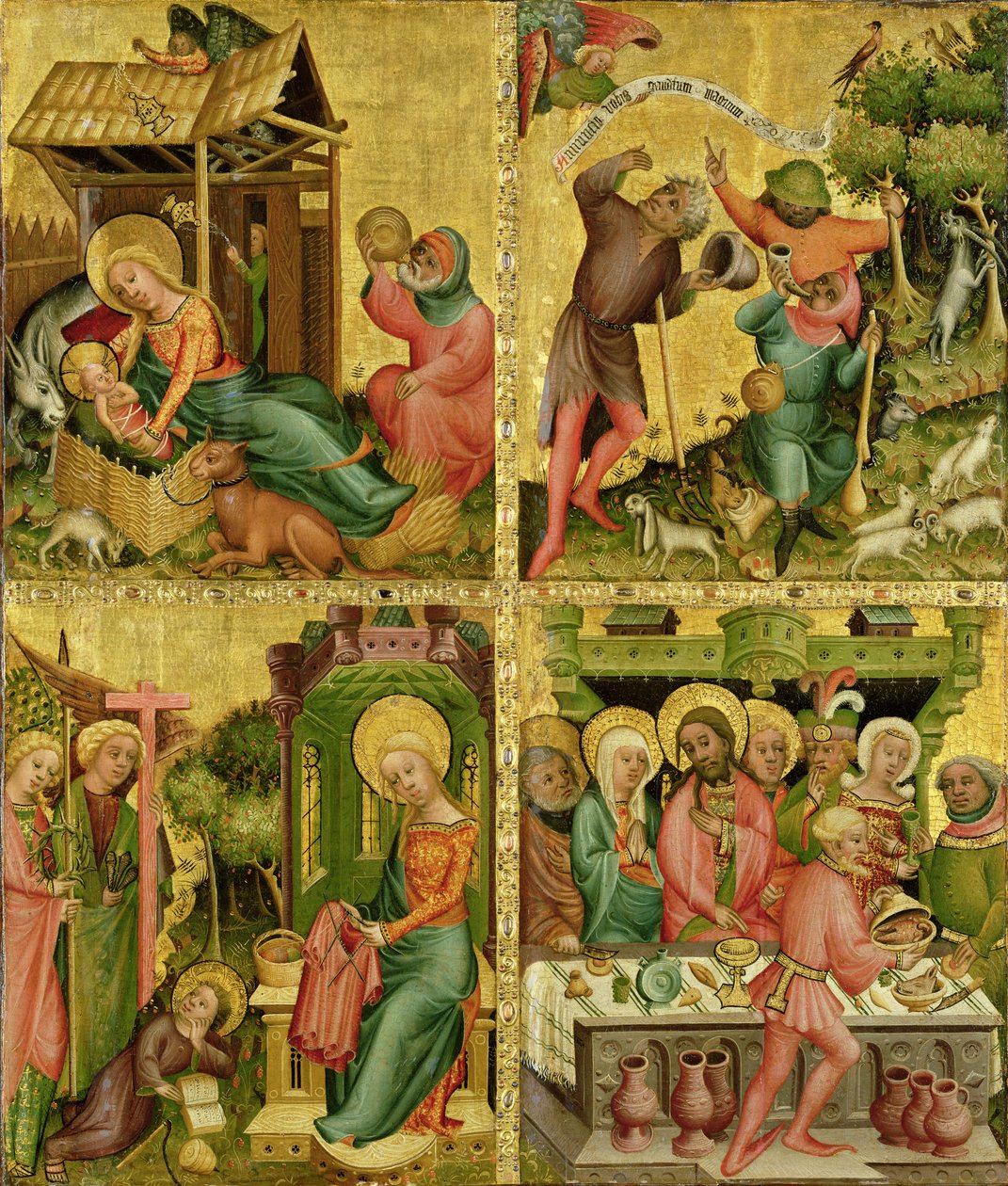 Het Buxtehude Altaar, rechtervleugel, 1400-10 (tempera op paneel) door Master Bertram of Minden