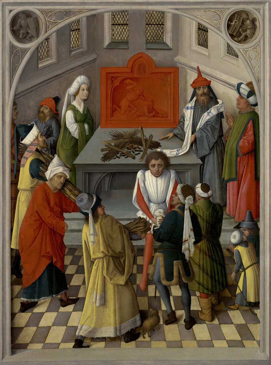 Het Offer van de Joden door Master of Gathering of the the Manna