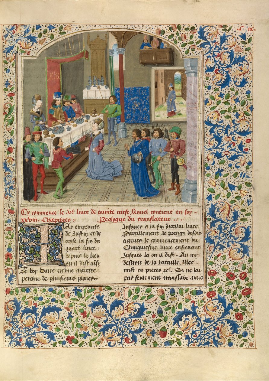 Alexander en de nicht van Artaxerxes III door Master of Jardin