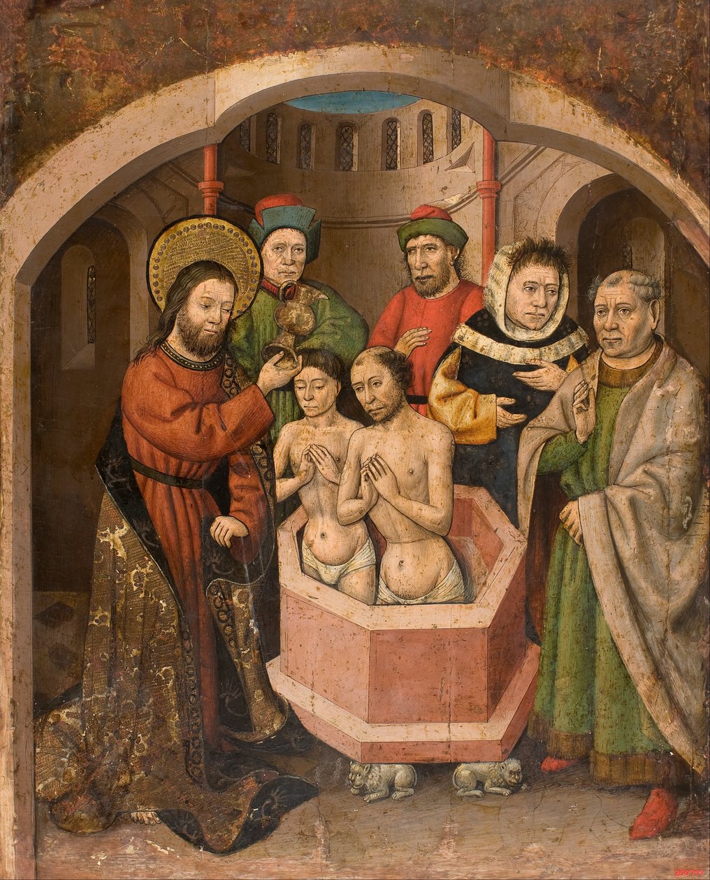 Sint Bartholomeüs Doopt door Master of Saint Bartholomew
