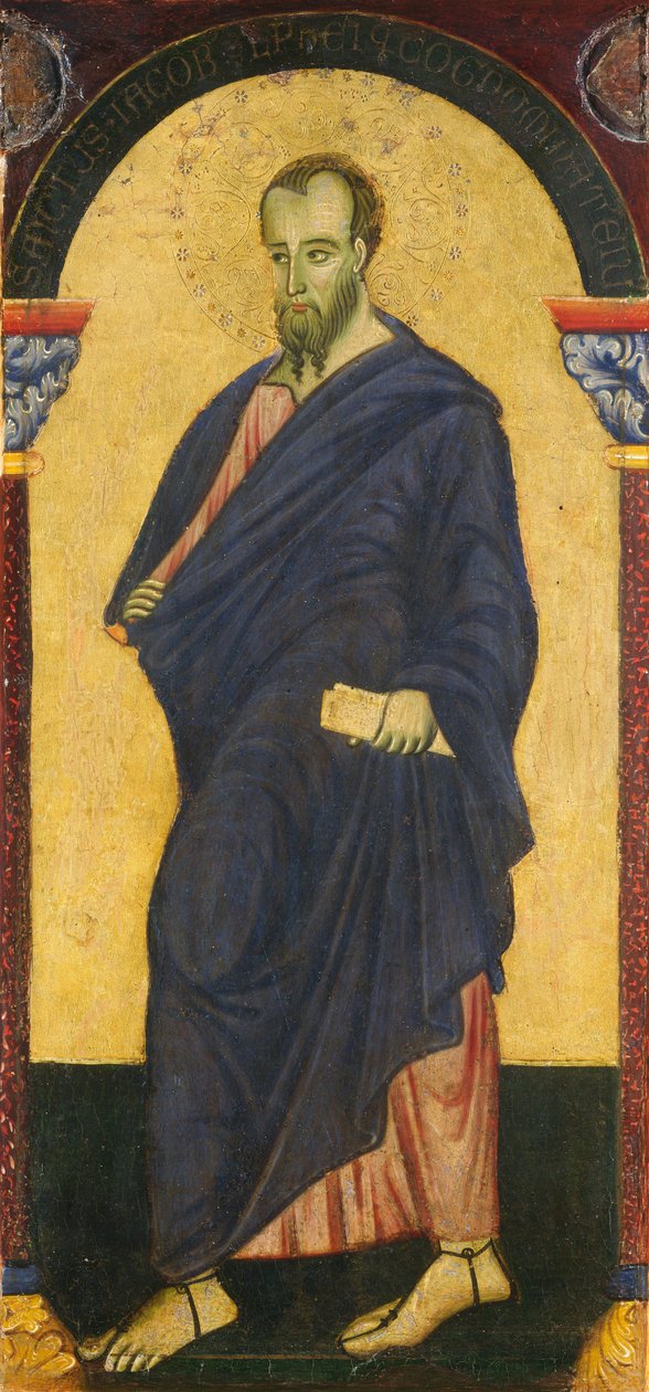 Sint Jacobus de Mindere door Master of Saint Francis