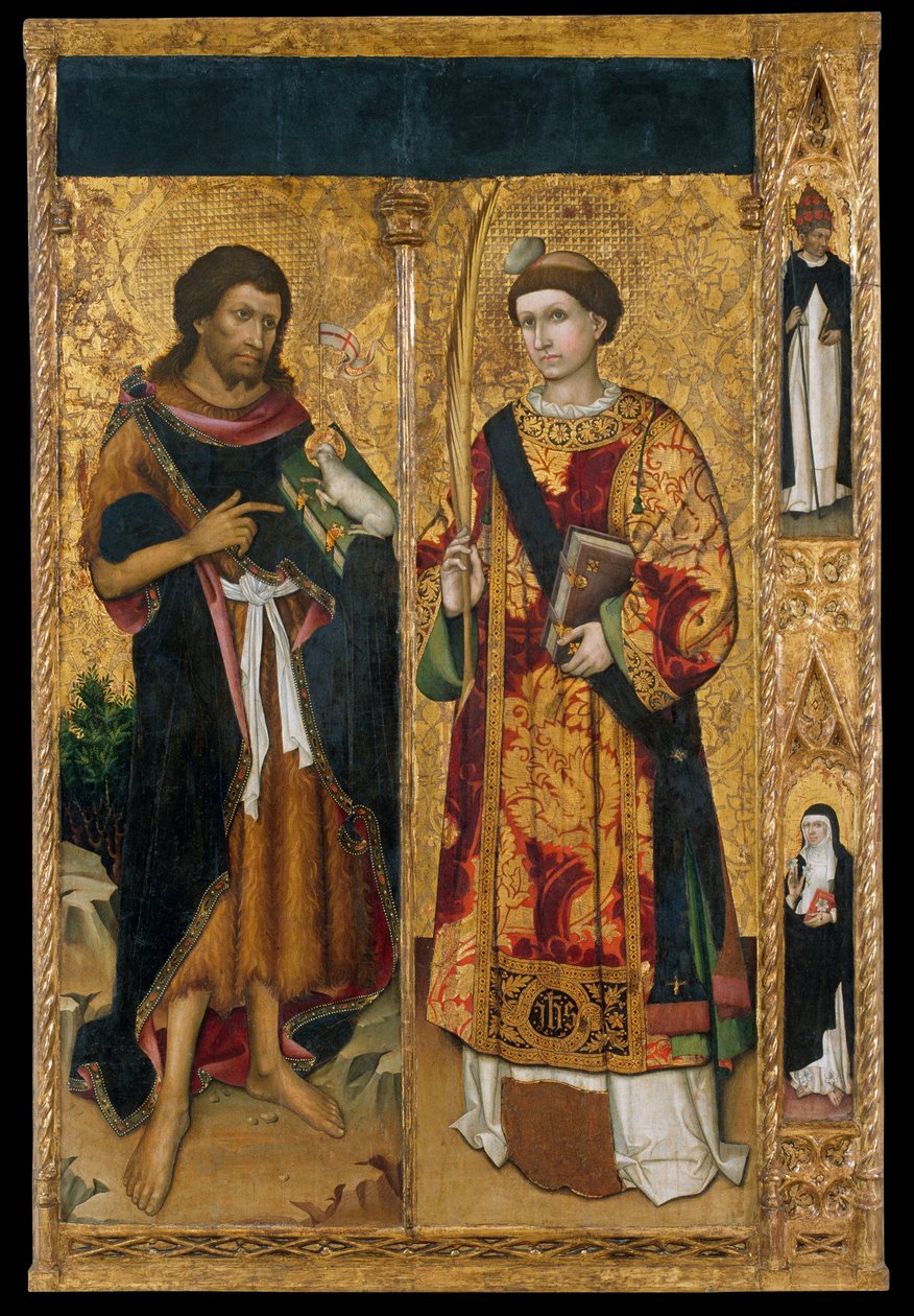 Sint Johannes de Doper en Sint Stefanus door Master of Saint John and Saint Stephen