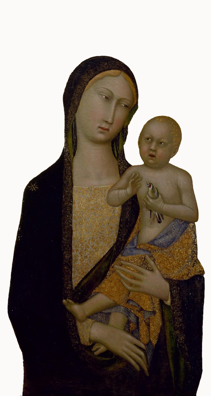 Maagd en Kind door Master of Sienese Straus the Madonna