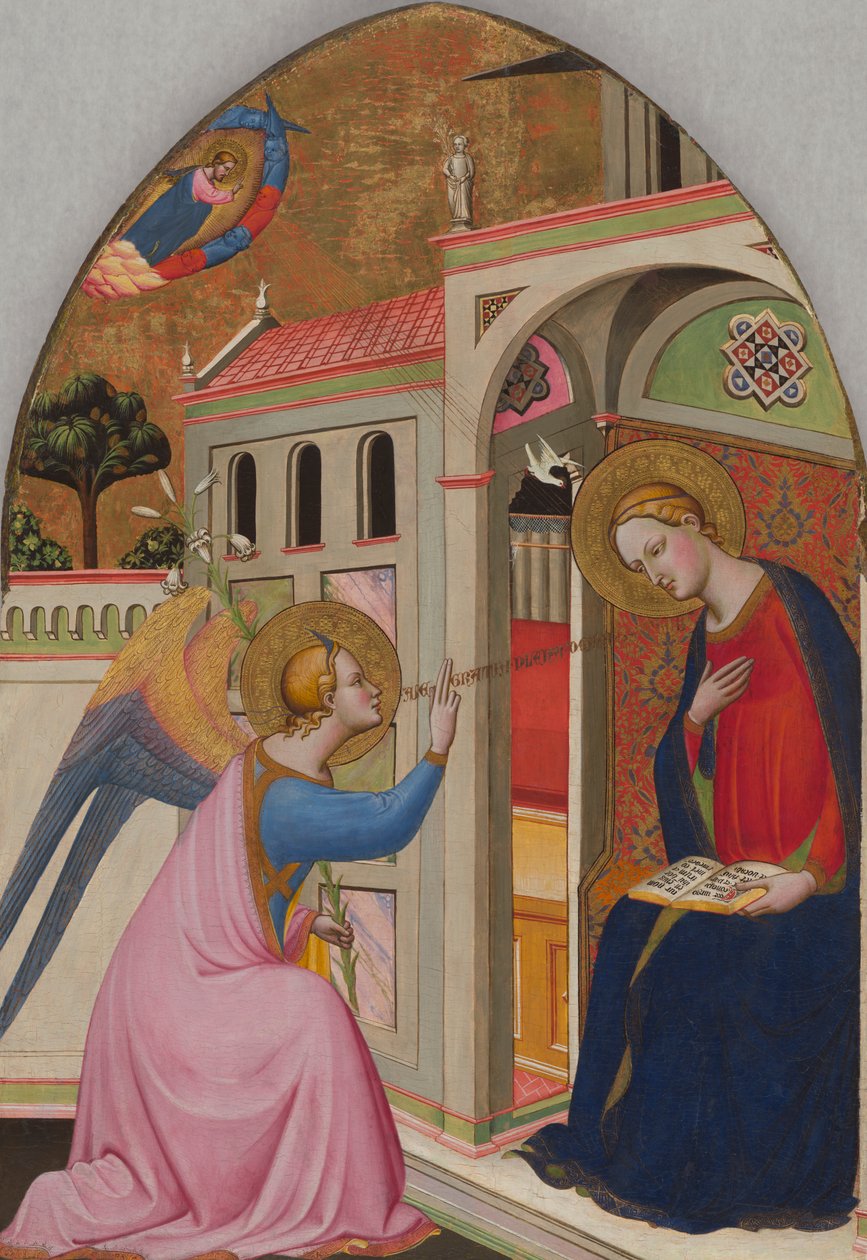De Aankondiging, c.1390-95 door Master of St. Verdiana