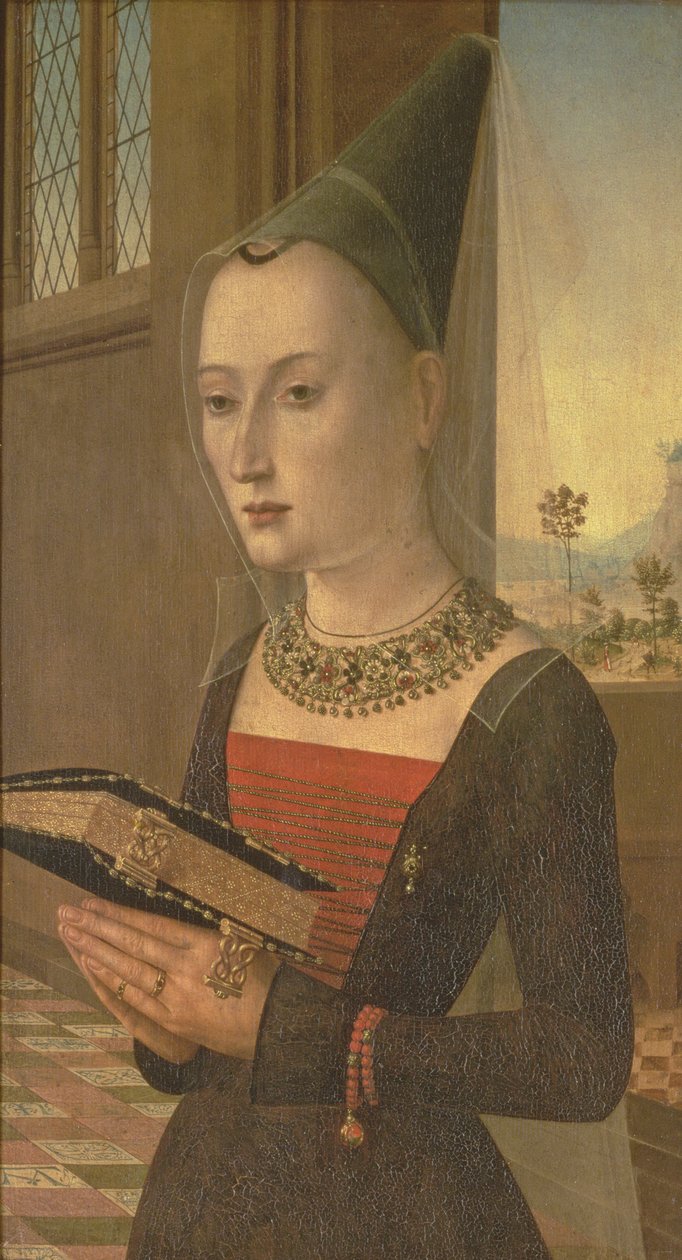 Portret van Maria Bonciani, vrouw van Pierantonio Baroncelli door Master of the Baroncelli Portraits