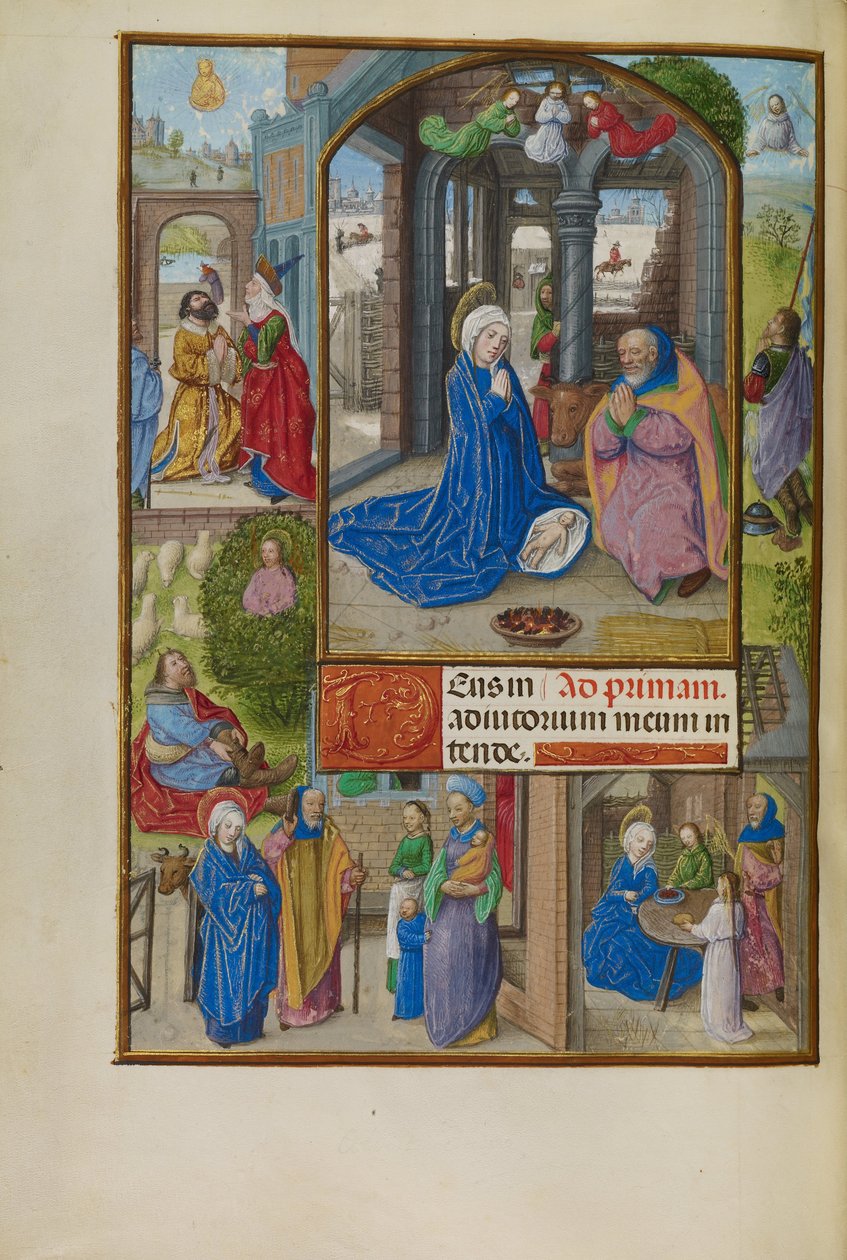 De Geboorte door Master of the Dresden Prayer Book
