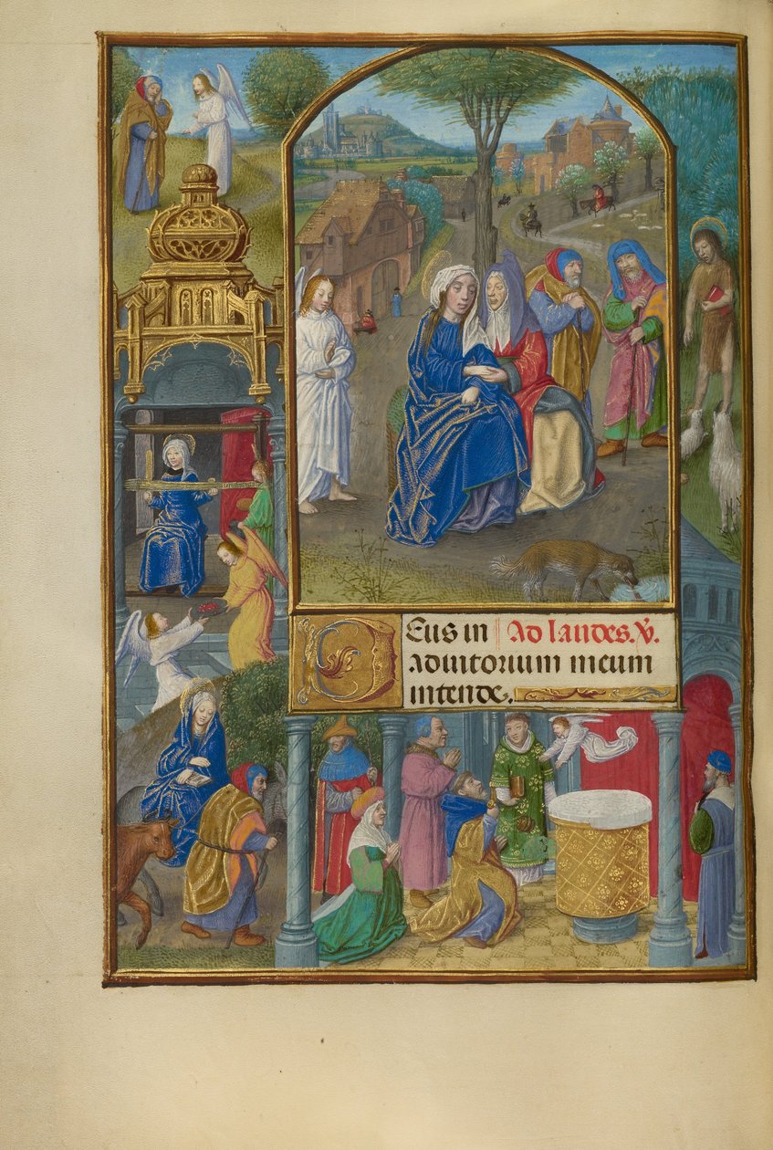 De Visitatie door Master of the Dresden Prayer Book