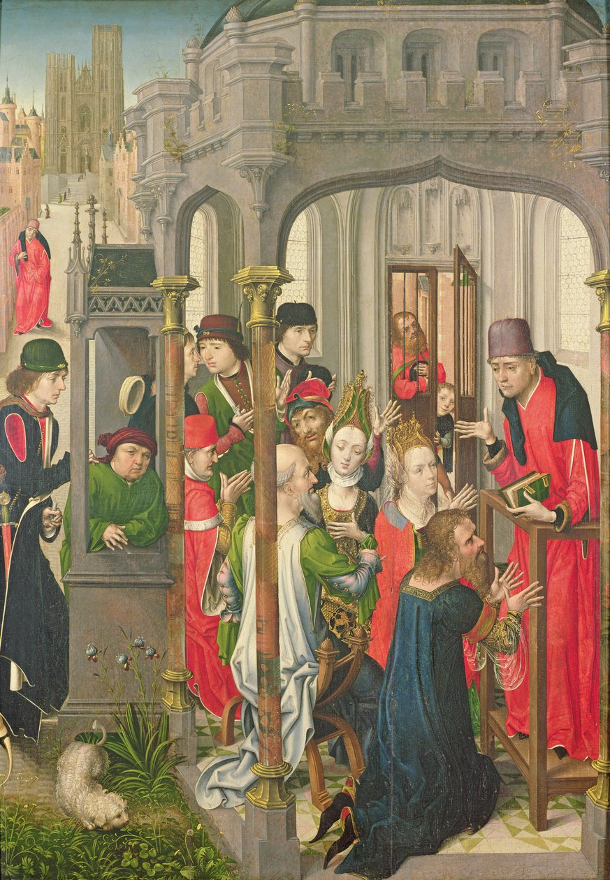 Pastorale onderwijzing, ca. 1470 door Master of the View of St. Gudule