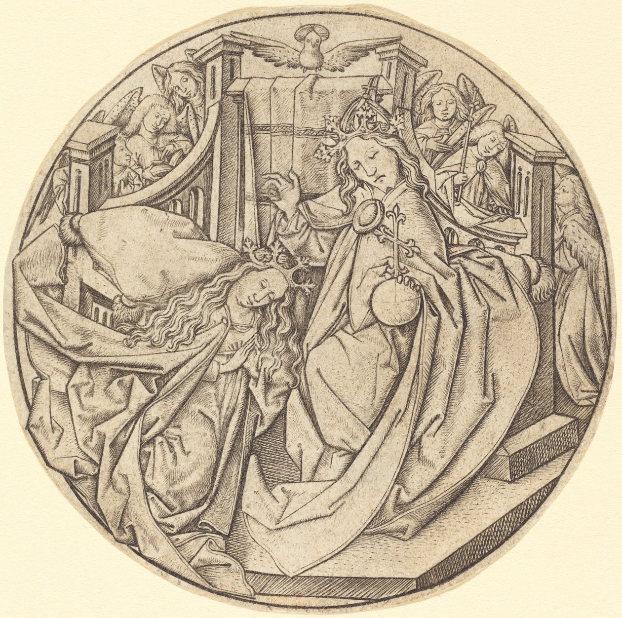 Christus Zegent de Maagd door Master E.S.