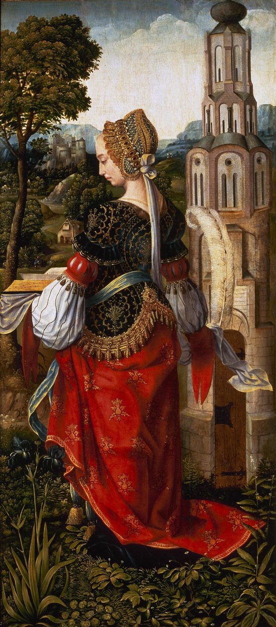 Sint Barbara door Master of Frankfurt