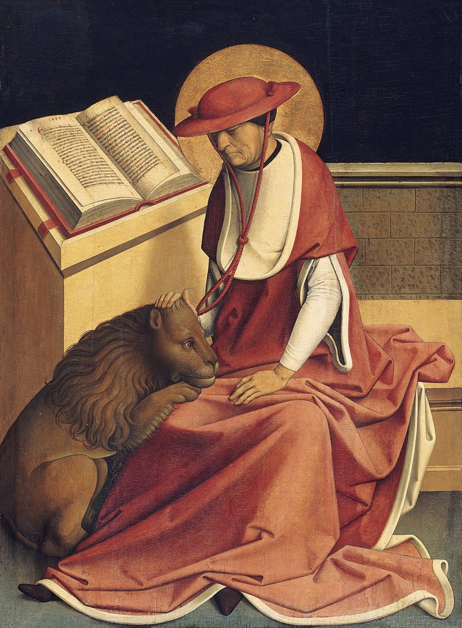 Sint Hiëronymus als Kardinaal door Master of Grossgmain