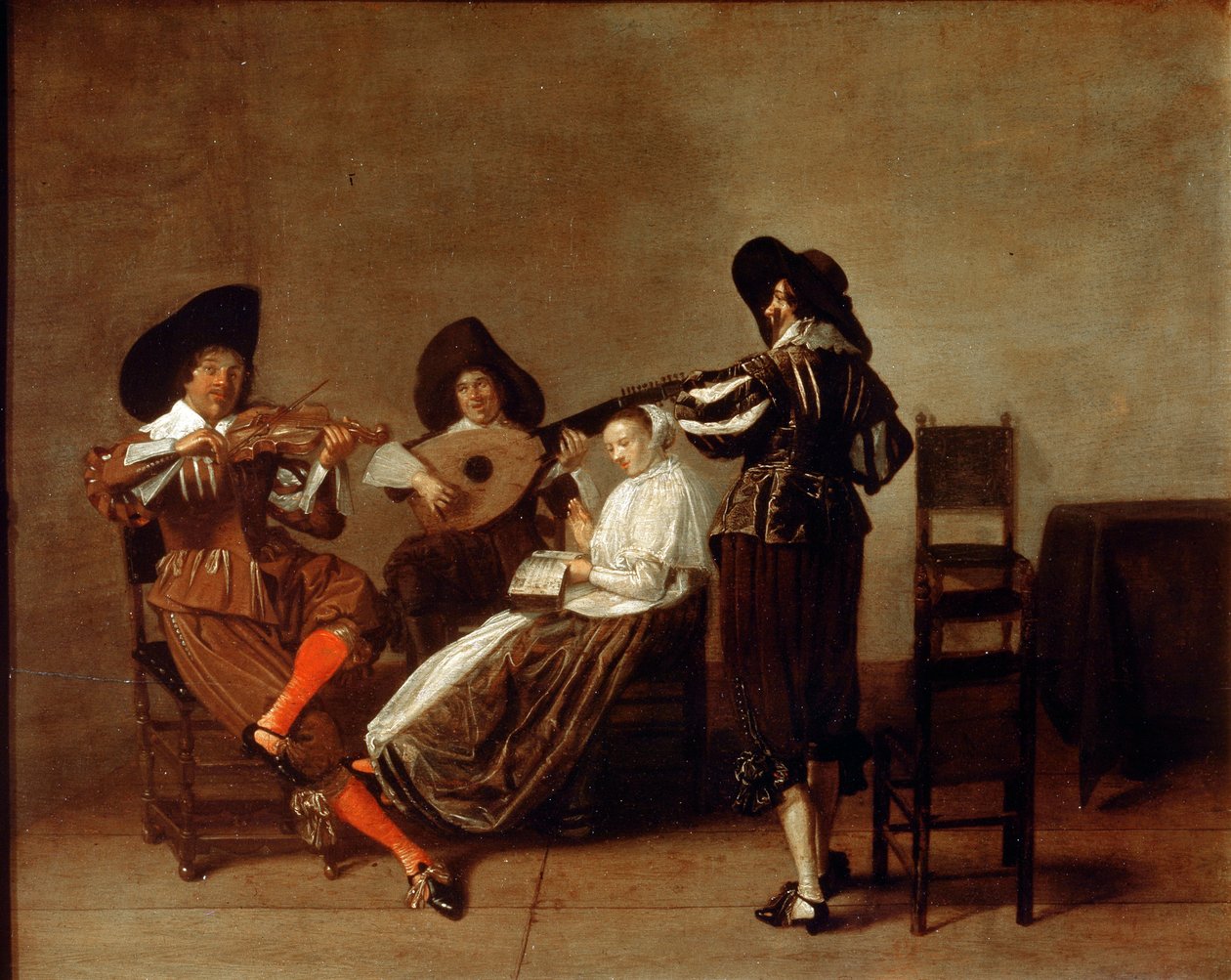 Muzikale Avond, begin 17e eeuw door Master of Haarlem