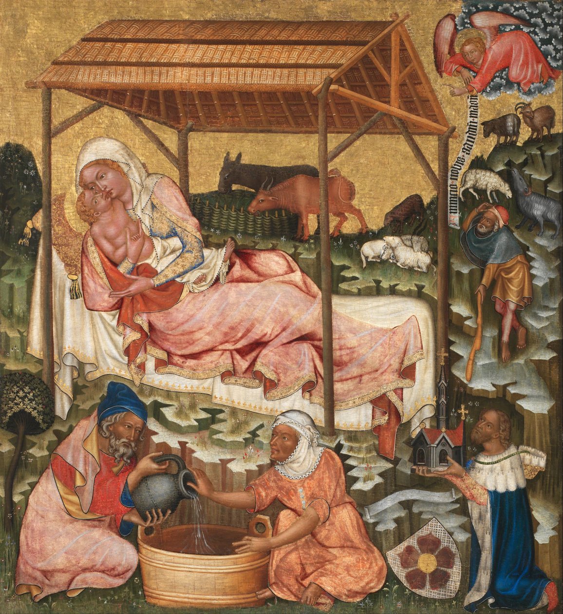De geboorte van Christus door Master of Hohenfurth