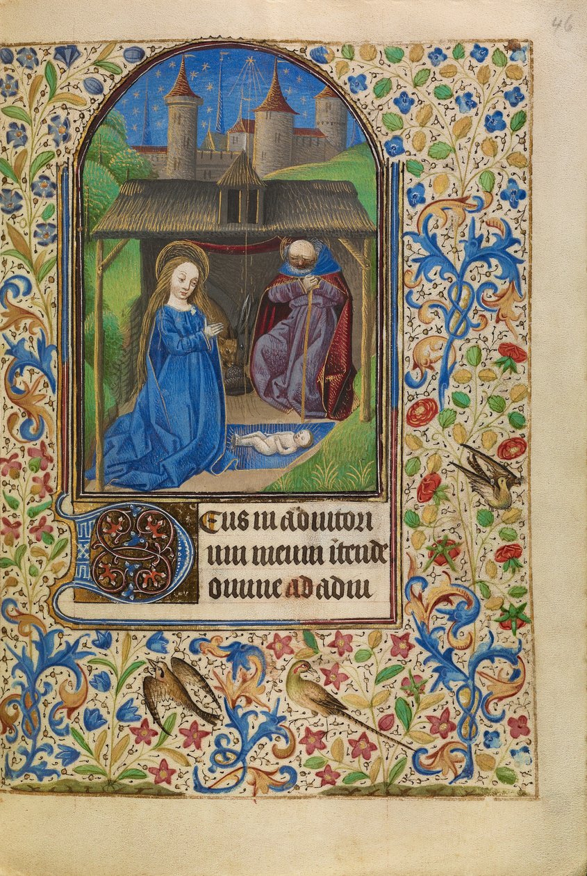 De Geboorte door Master of Jacques of Luxembourg