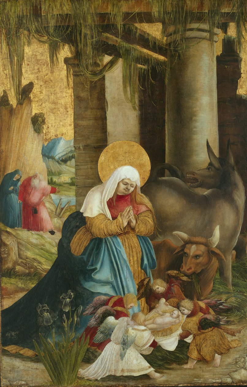 De geboorte, 1507-1510 door Master of Pulkau