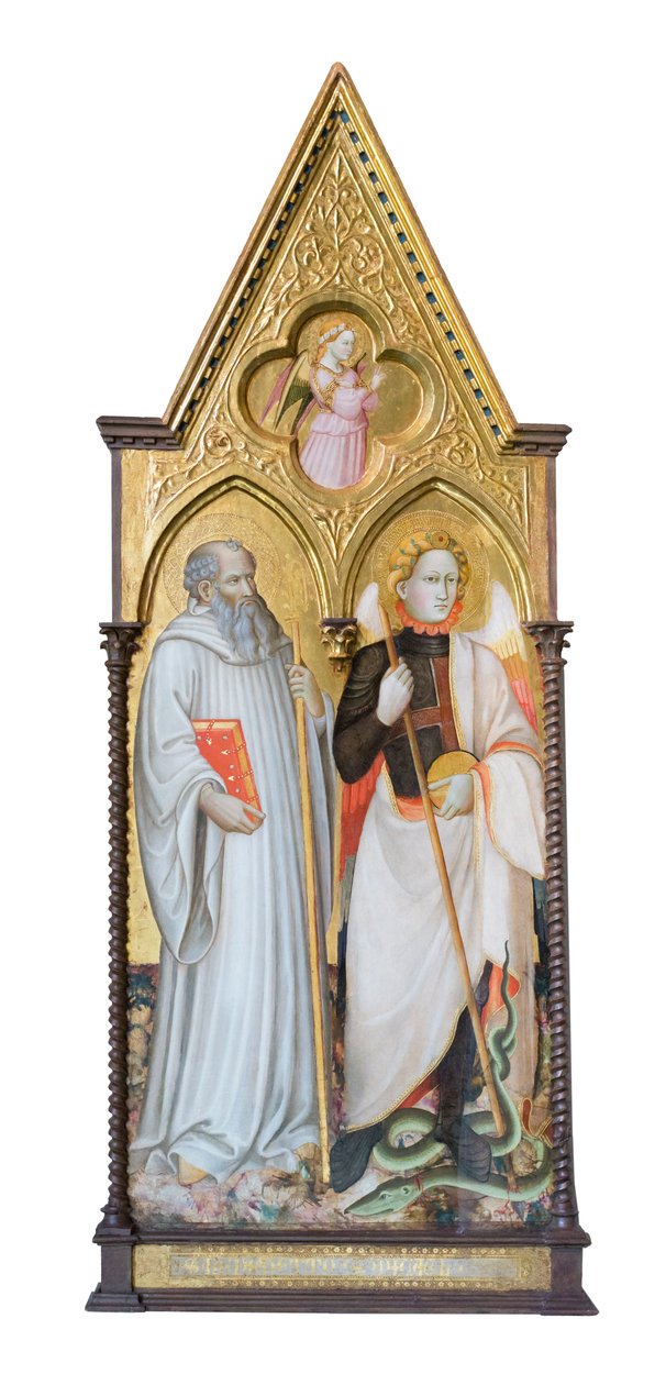 St. Benedictus en aartsengel Michael door Master of San Davino