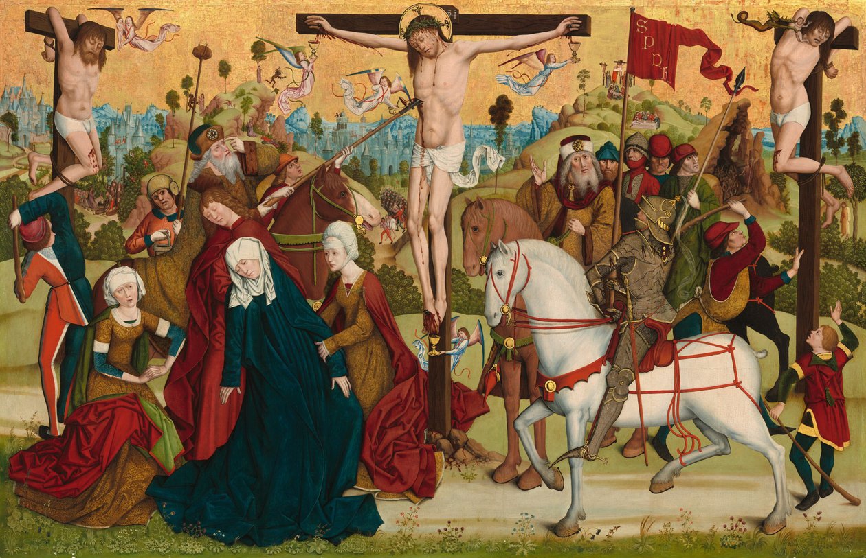 Calvarie door Master of the Death of Saint Nicholas of Münster