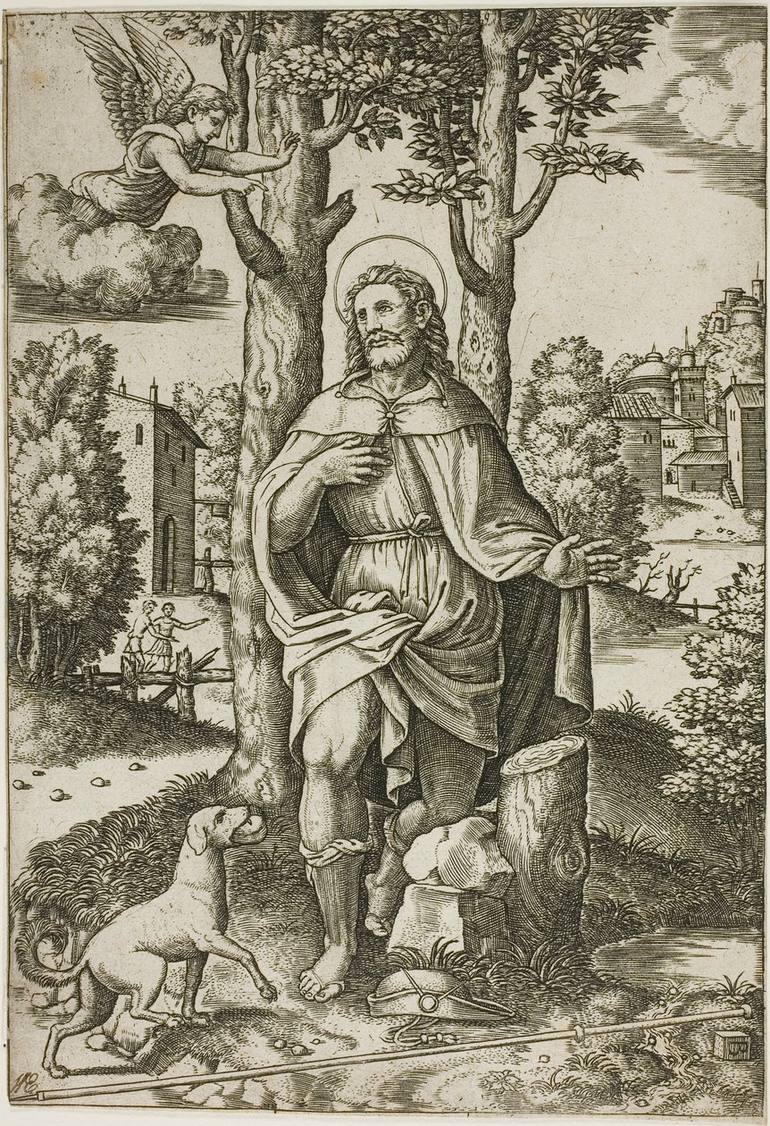 St. Rochus door Master of the Die