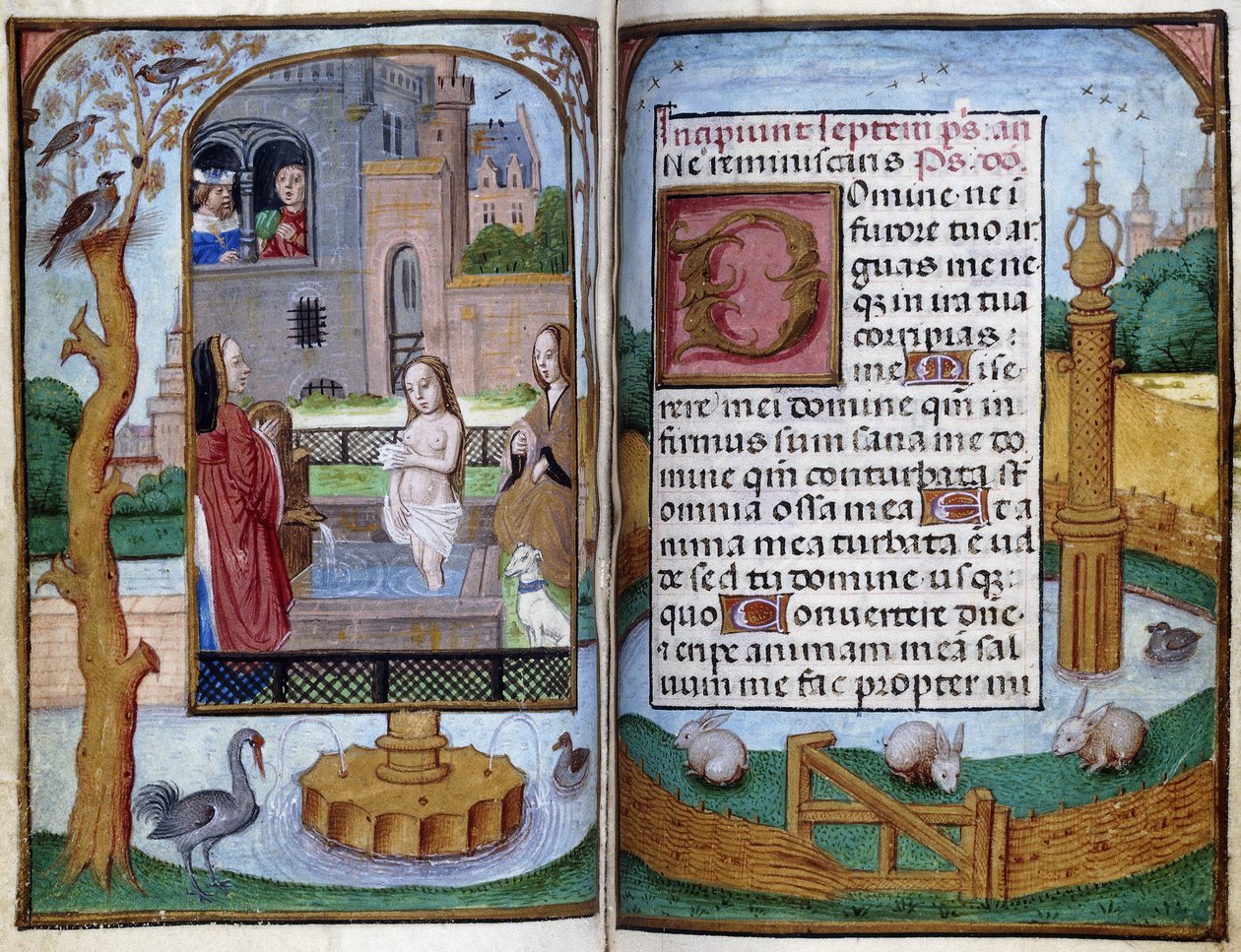 Bathseba, c.1490 door Master of the Dresden Prayer Book
