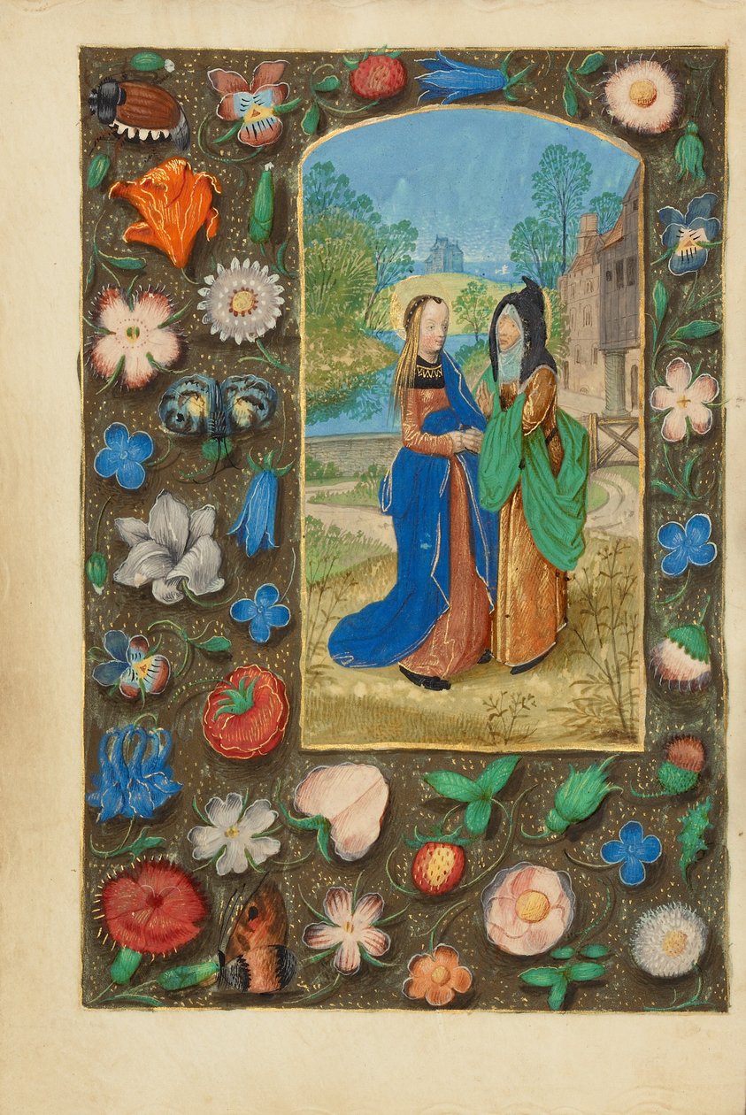 De Visitatie door Master of the Dresden Prayer Book